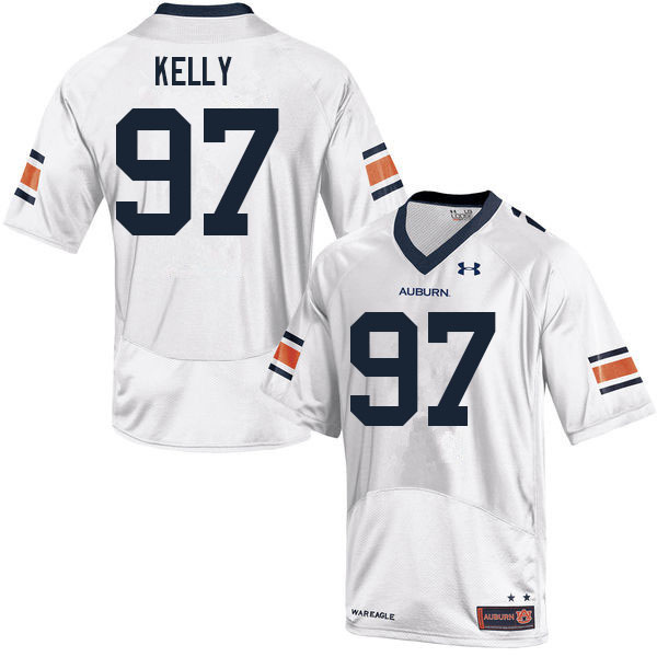 Auburn Tigers Men's Jackson Kelly #97 White Under Armour Stitched College 2021 NCAA Authentic Football Jersey XNS2174VH